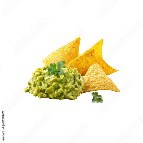 Delicious Guacamole with Tortilla Chips