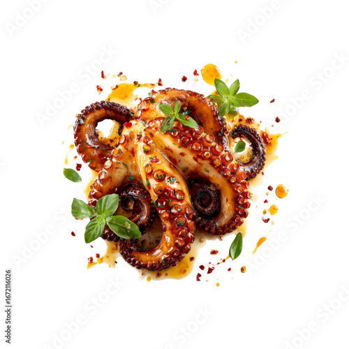Delicious Grilled Octopus with Herbs and Spices