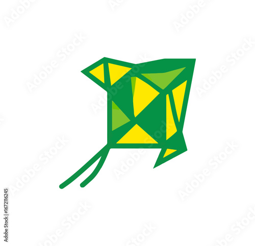Colorful geometric kite graphic design