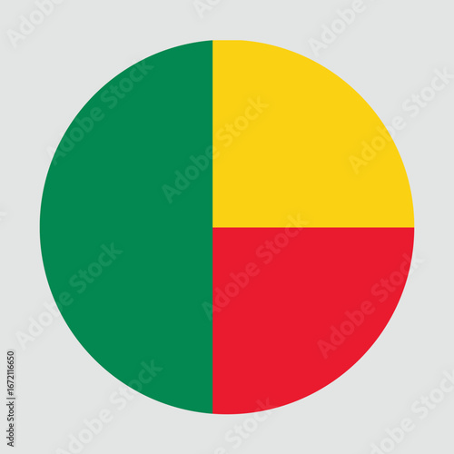 Benin National Flag Circular Icon on Grey Background Free Download Benin National Flag Circular Icon on Grey Background - GFXLoad