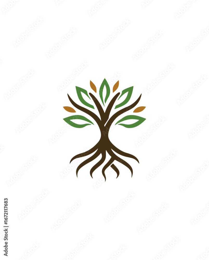 Obraz premium Tree logo graphic design
