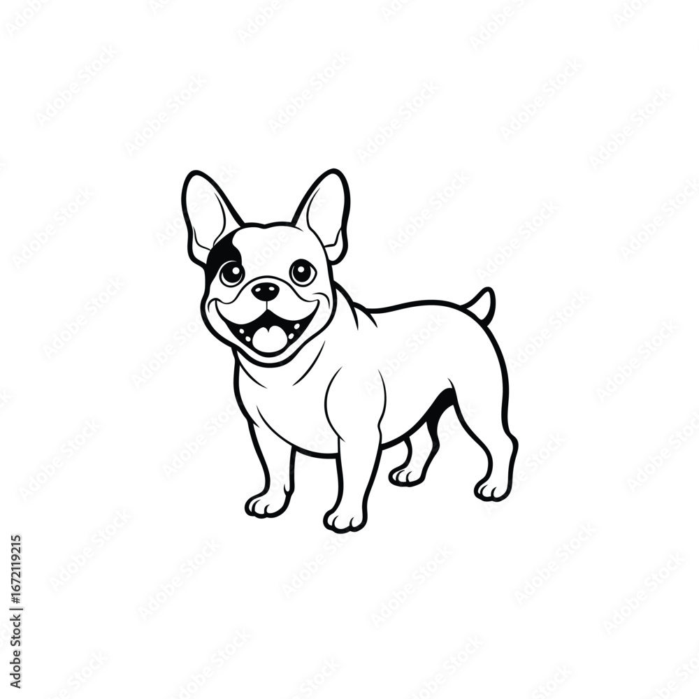 Fototapeta premium Dog line art