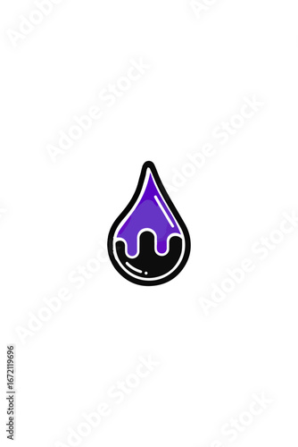 Purple dripping drop graphic