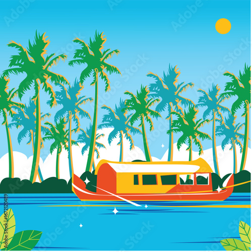 Kerala the land of god's own country is a beautiful place with kathakali dance and onam festival
