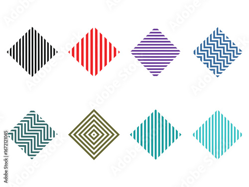 Geometric Patterns Diamonds stripes