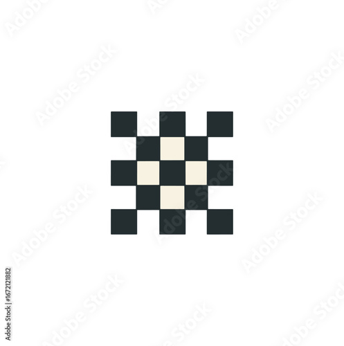 Pixelated plus sign design