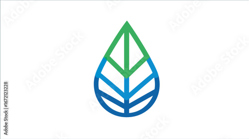 Abstract leaf drop graphic design