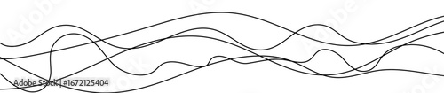 Thin curved wavy lines