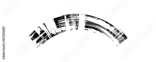 Dry Brush Strokes and Scratches Retro Grunge Background. Distressed Grungy Seamless Pattern Design. eps 10