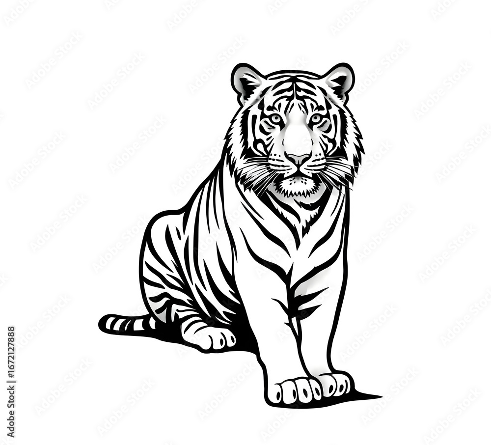Naklejka premium tiger vector illustration