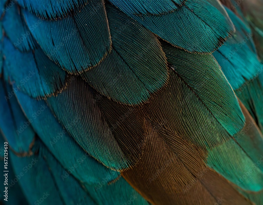 Obraz premium Close-up of vibrant bird feathers (1)