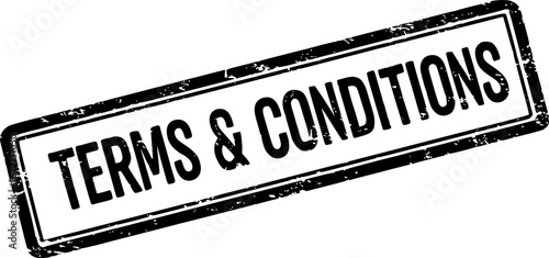 Terms & conditions grunge rubber stamp

