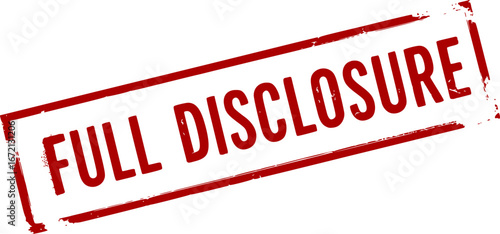 Full disclosure grunge rubber stamp
