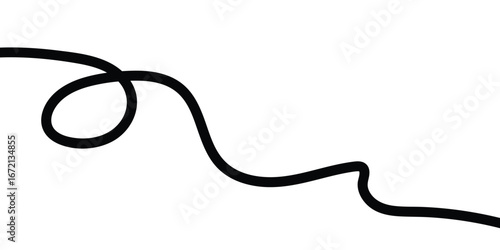 Squiggle Curly Line. Decorative Design Element. vector file illustration.