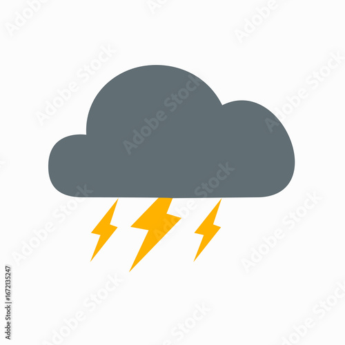 Thunderstorm Weather Forecast Icon, cloud thunder weather icon, thunderstorm icon, thunder cloud symbol, stormy weather logo