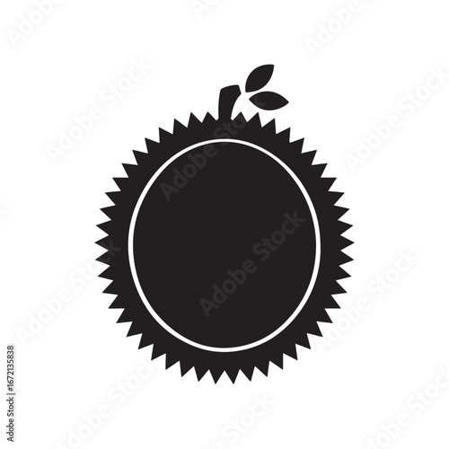 A Unique Durian Fruit Silhouette Icon for Asian, Tropical, and Exotic Food Designs