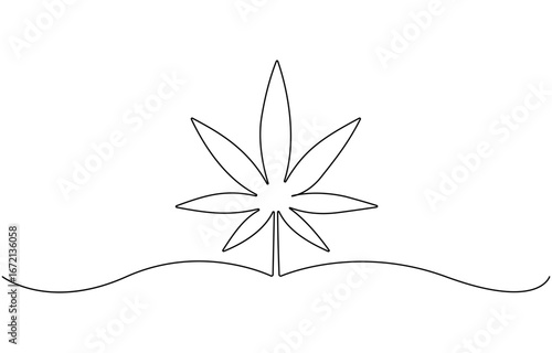 Leaf symbol continuous one line drawing vector.