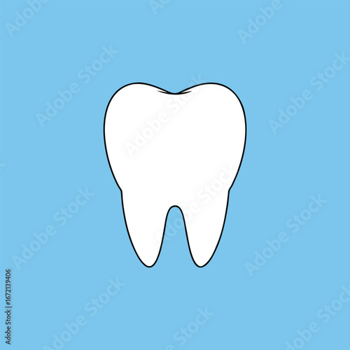 Tooth 3D Model Vector Illustration