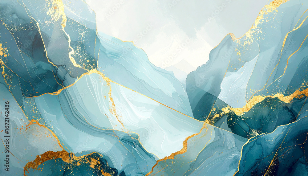 Naklejka premium Silky Marble Gradient Background with Subtle Gold Veins — Copy Space