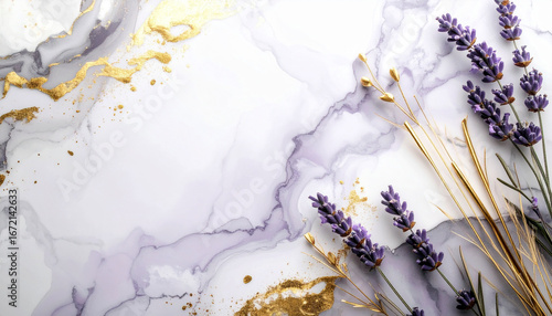 Wallpaper Mural Silky Marble Gradient Background with Subtle Gold Veins — Copy Space - violet Torontodigital.ca