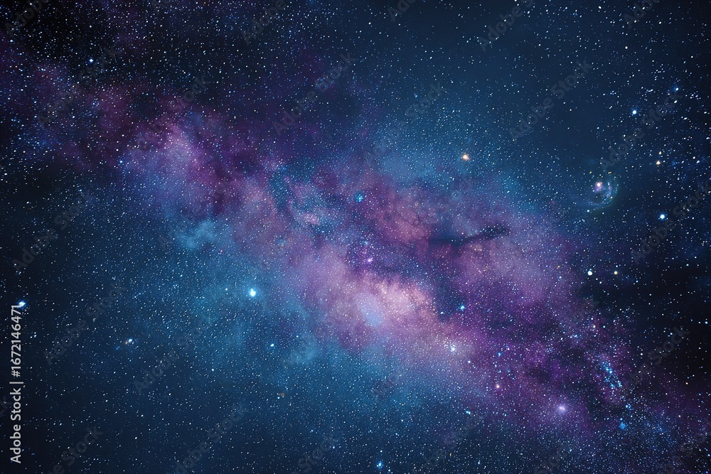 Cosmic view of the vibrant Milky Way galaxy illuminated by countless stars in a clear night sky Cosmic view of the vibrant Milky Way galaxy illuminated by countless stars in a clear night sky