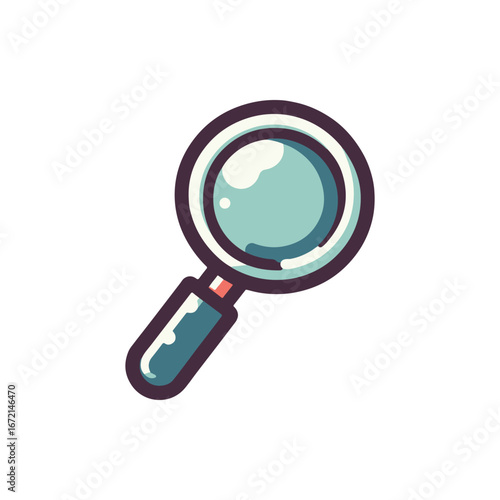 A colorful magnifying glass illustration symbolizing search and discovery, with a clean background