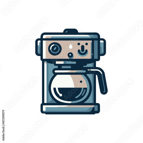 A modern coffee maker brewing coffee in a cozy kitchen with soft lighting and decor