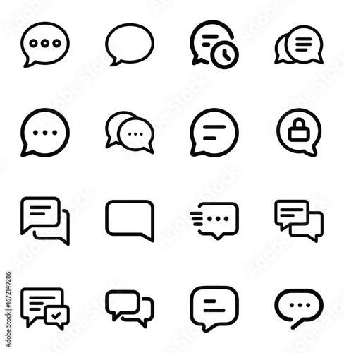 Chat icon, online communication, conversation, or messaging, comment icon.