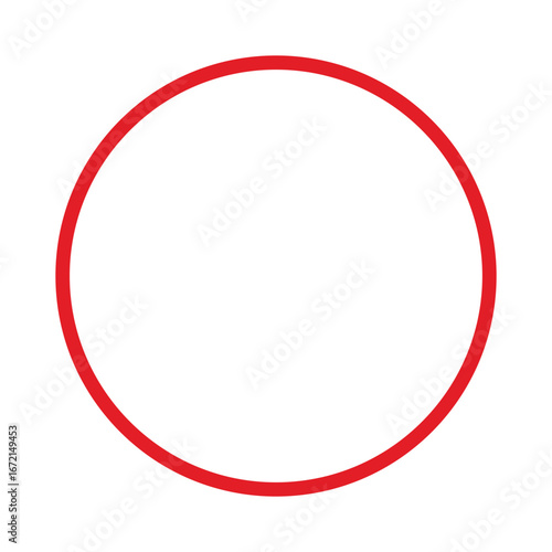 Red circle. prohibit symbol. empty road sign