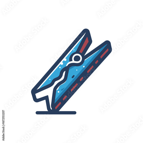 Colorful illustration of a clothespin with a person inside, symbolizing creativity and imagination