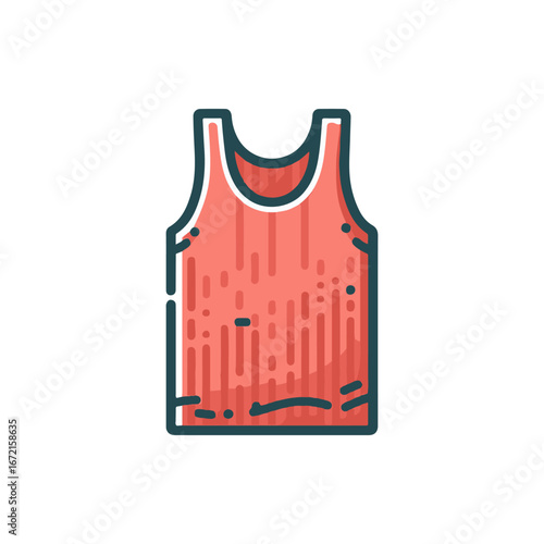 Vibrant red tank top design showcasing a casual style for summer wear in a minimalist setting