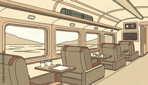 inside view of a VIP business class train