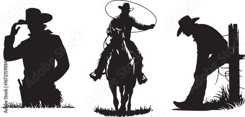 "Cowboy Family Silhouette Vector Set"

"Western Cowboy Family Silhouette Illustration"

"Ranch Cowboy Family Silhouette Graphic Collection"