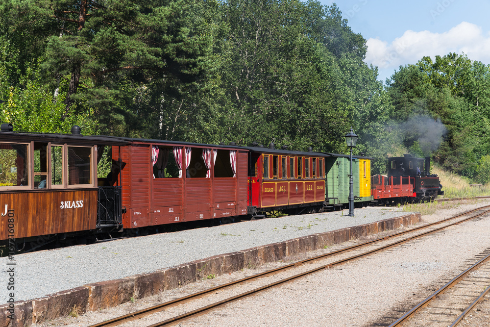 Fototapeta premium detail of an old train in Sweden