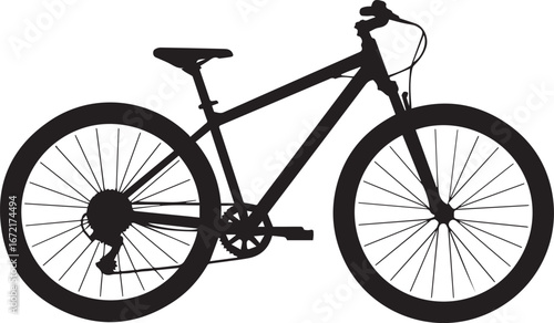 vector eps jpeg png bicycle black silhouette side view cycle icon spokes frame pedals gear chain illustration editable