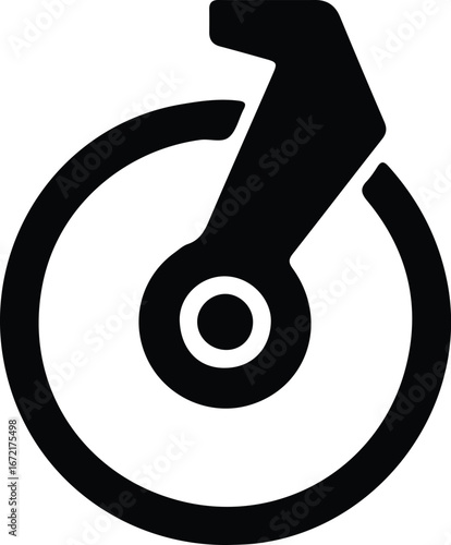 Illustrator Vector Bicycle derailleur gear shift mechanism equipment silhouette