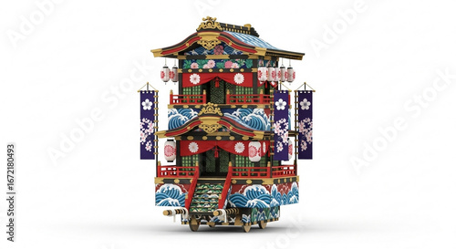 Japanese Traditional Temple Illustration