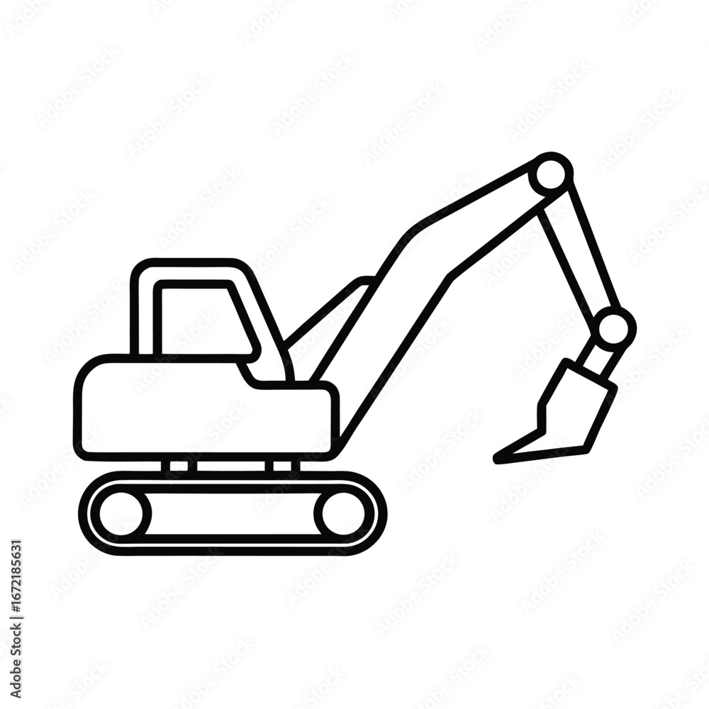 Naklejka premium vector excavator