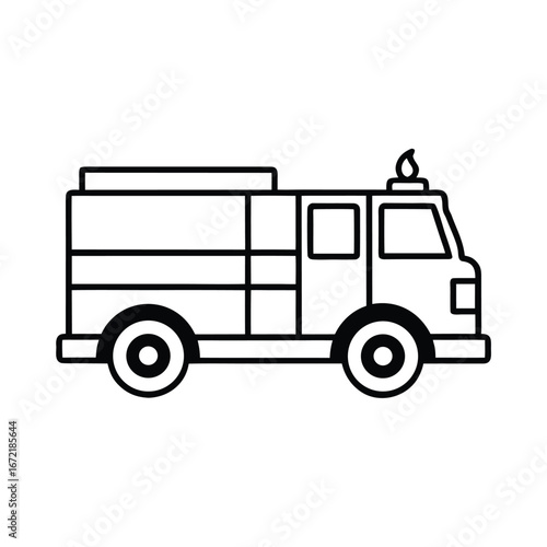 vector illustration of a Fire truck