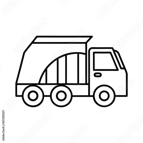 garbage truck icon vector illustration