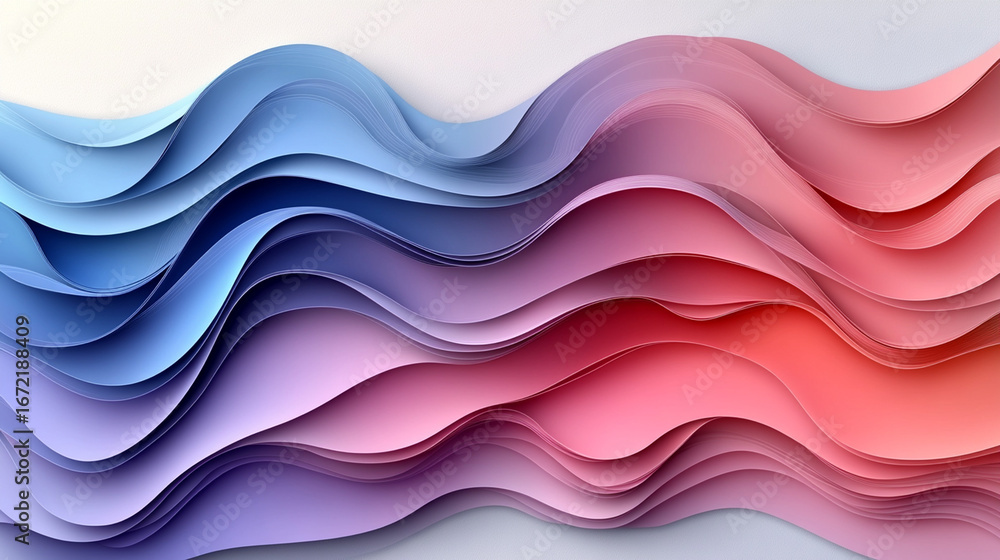 Fototapeta premium Colorful abstract waves gradient background design