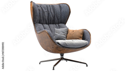 Modern, comfortable egg-shaped chair