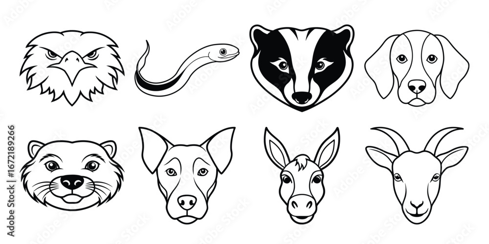 Obraz premium animal face vector