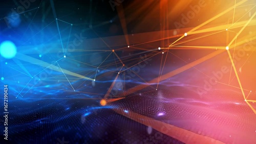 Technology data background with light flares and smooth gradients