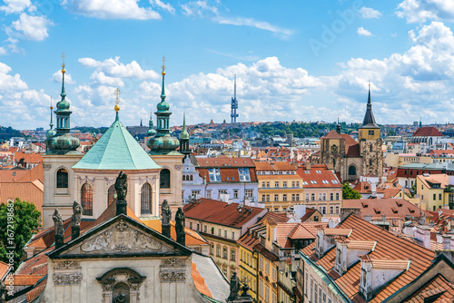 Wallpaper Mural Prague from above — rooftops, spires, and streets of the old town preserving centuries of architectural heritage.Prague,Czech Republic Torontodigital.ca