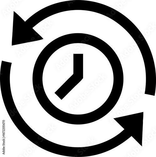 Abstract symbol representing real time synchronization and data flow