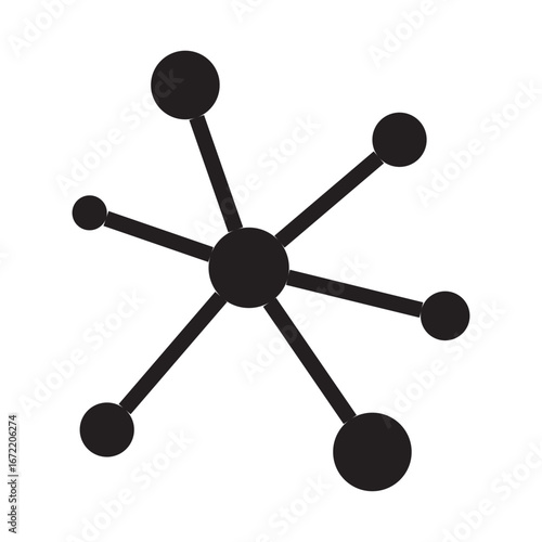 Technology icon. Vector linear icon isolated in black and white