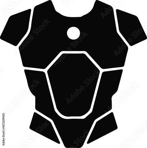 Illustrator Vector Superhero armor or costume design concept silhouette