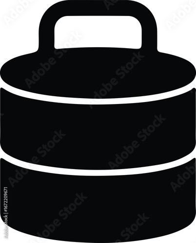 Illustrator Vector Tiffin carrier traditional lunch box icon design silhouette