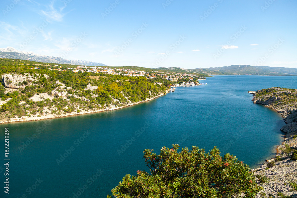 Fototapeta premium Coastal Town Scenery